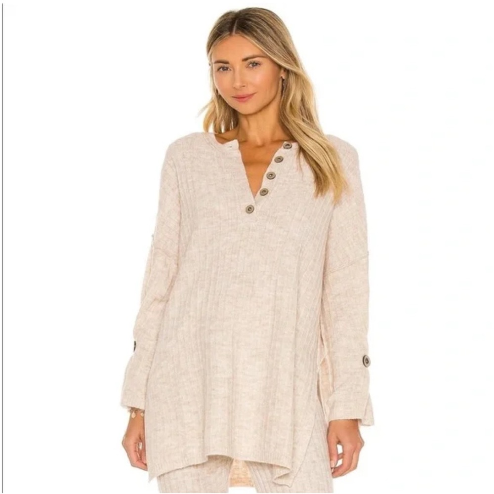 Free People Around The Clock Ribbed-Knit Sweater